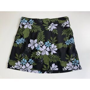 Speedo Women's Black Tropical Floral Print Skort Size S Small